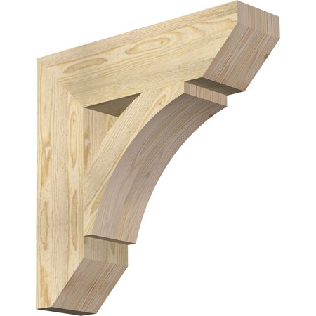 Ekena Millwork Thorton Slat Rough Sawn Bracket, Douglas Fir, 6"W x 24"D x 24"H BKT06X24X24THR06RDF